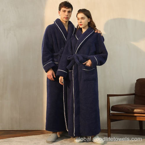 Fleece Bathrobe Home Wearing Bath Robe Soft Plush Fleece Bathrobe Home Wearing Bath Robe Factory